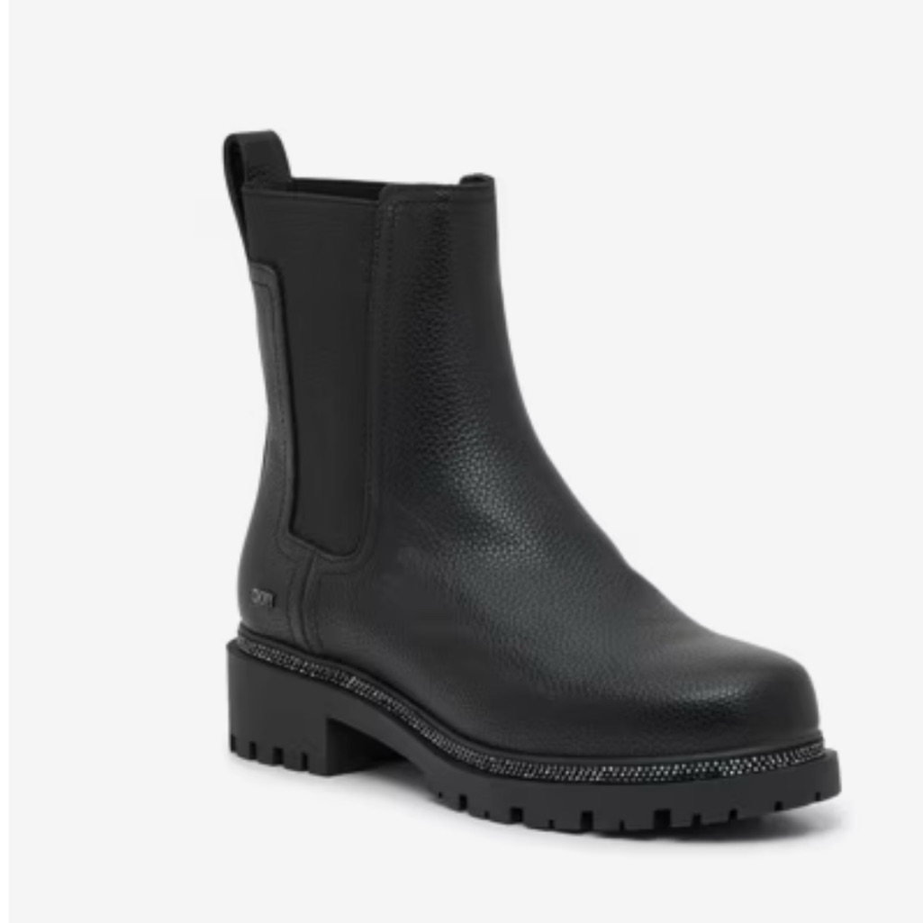 Nwt Dkny Black Leather Chelsea Ankle Boots